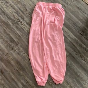 Pink sweatpants